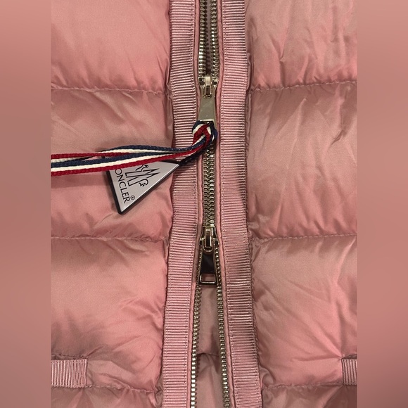 NEW Moncler Laurine Short Down Jacket Pink NWT Sz S w/ Hanger & Garment Bag - Picture 6 of 16